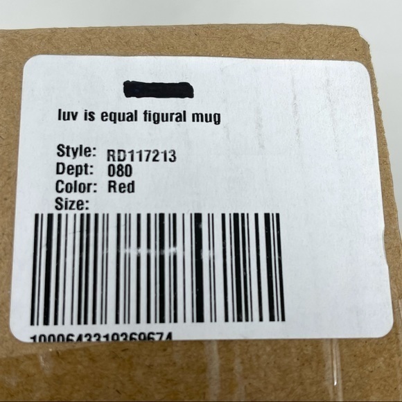 🎁NIB! Rae Dunn Red Love Is Equal Figural Cereal or Coffee Mug w/ Rainbow Topper - Picture 3 of 4